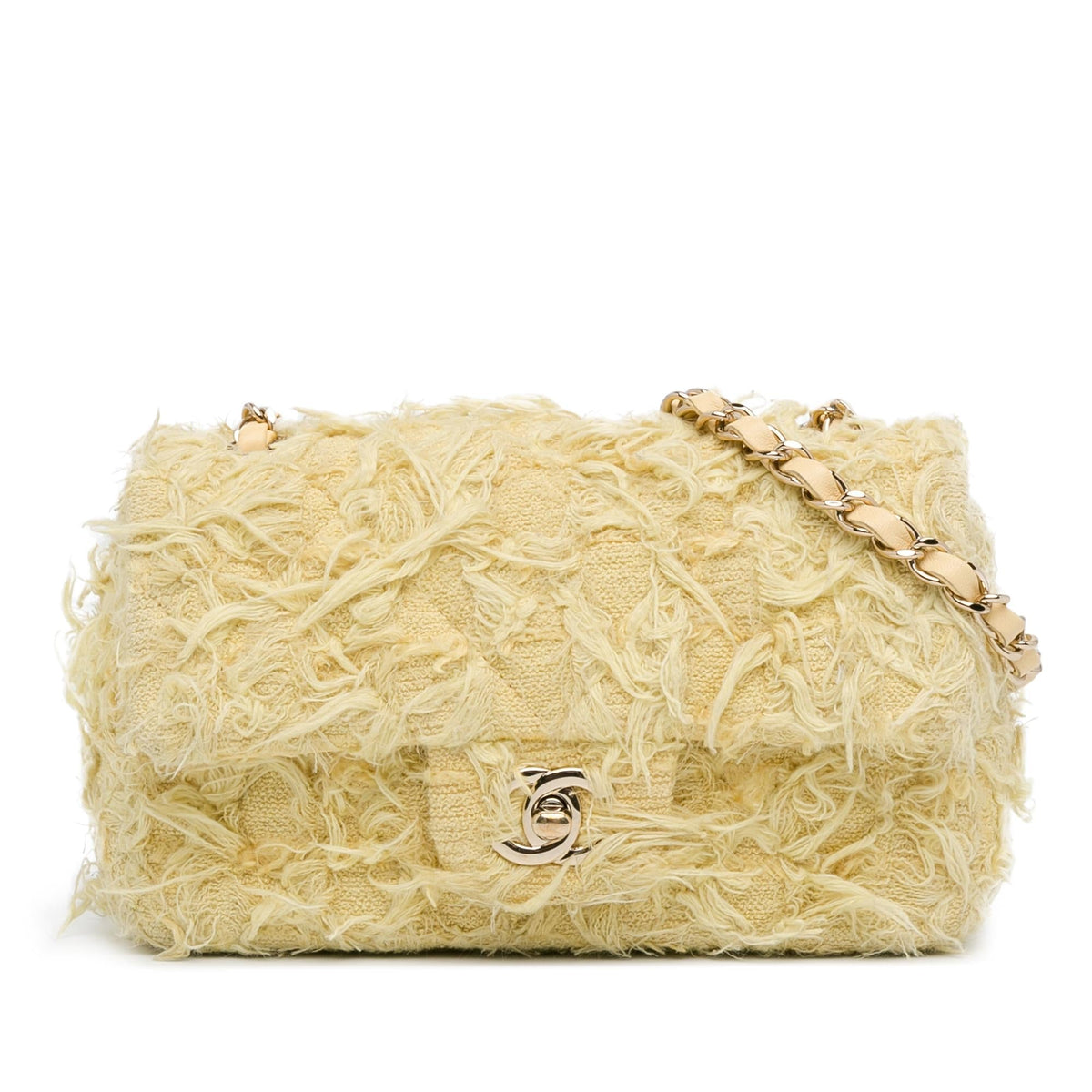 Chanel Mini Rectangular Classic Tweed Single Flap (SHG-tWVx0M) Crossbody