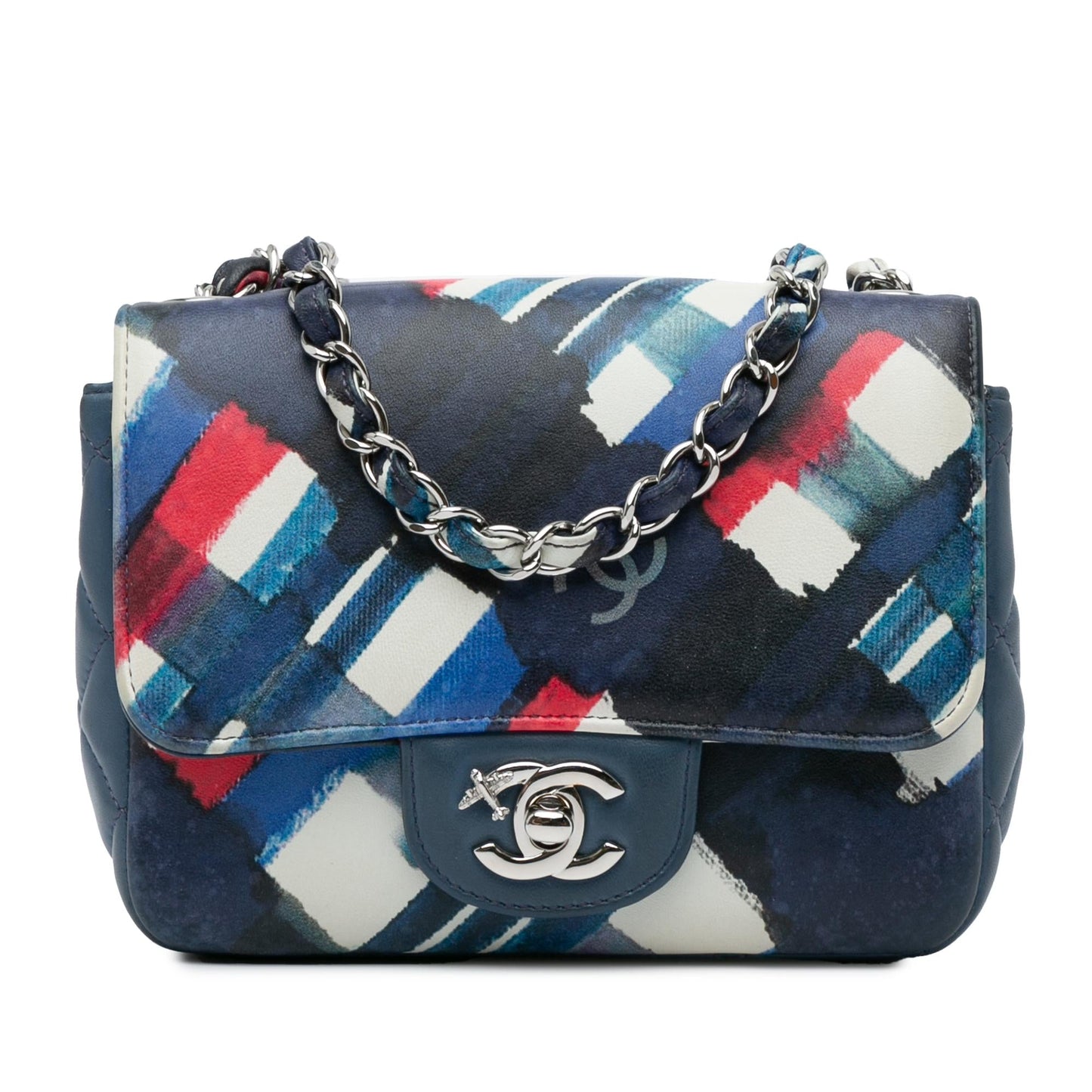 Chanel Mini Square Classic Printed Lambskin Airlines Flap Crossbody