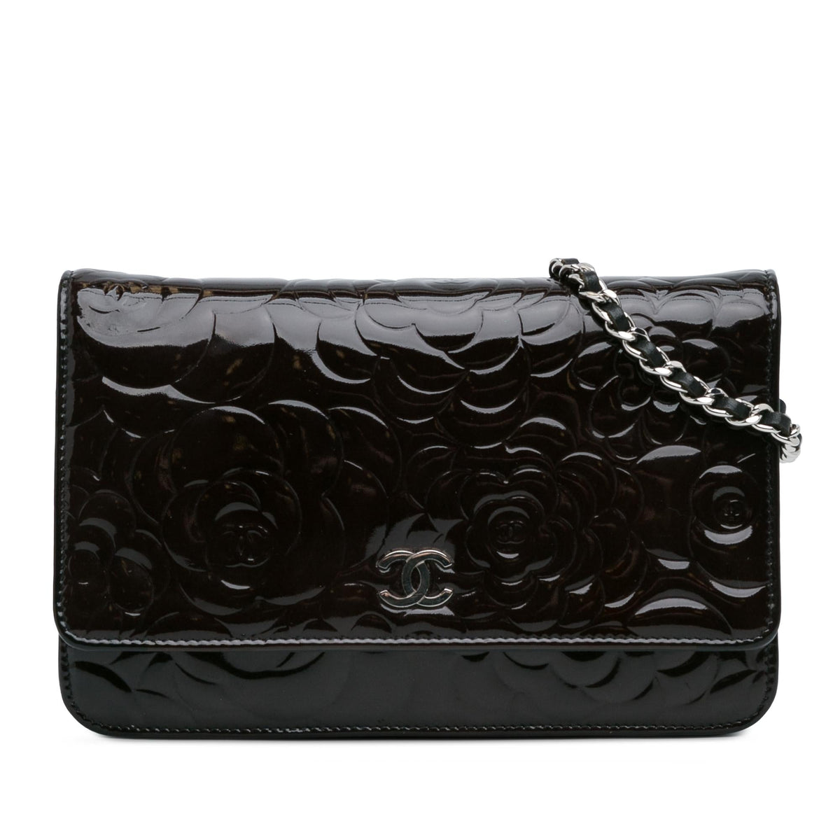 Chanel Patent Camellia Wallet On Chain (SHG-s5zcX3) Crossbody
