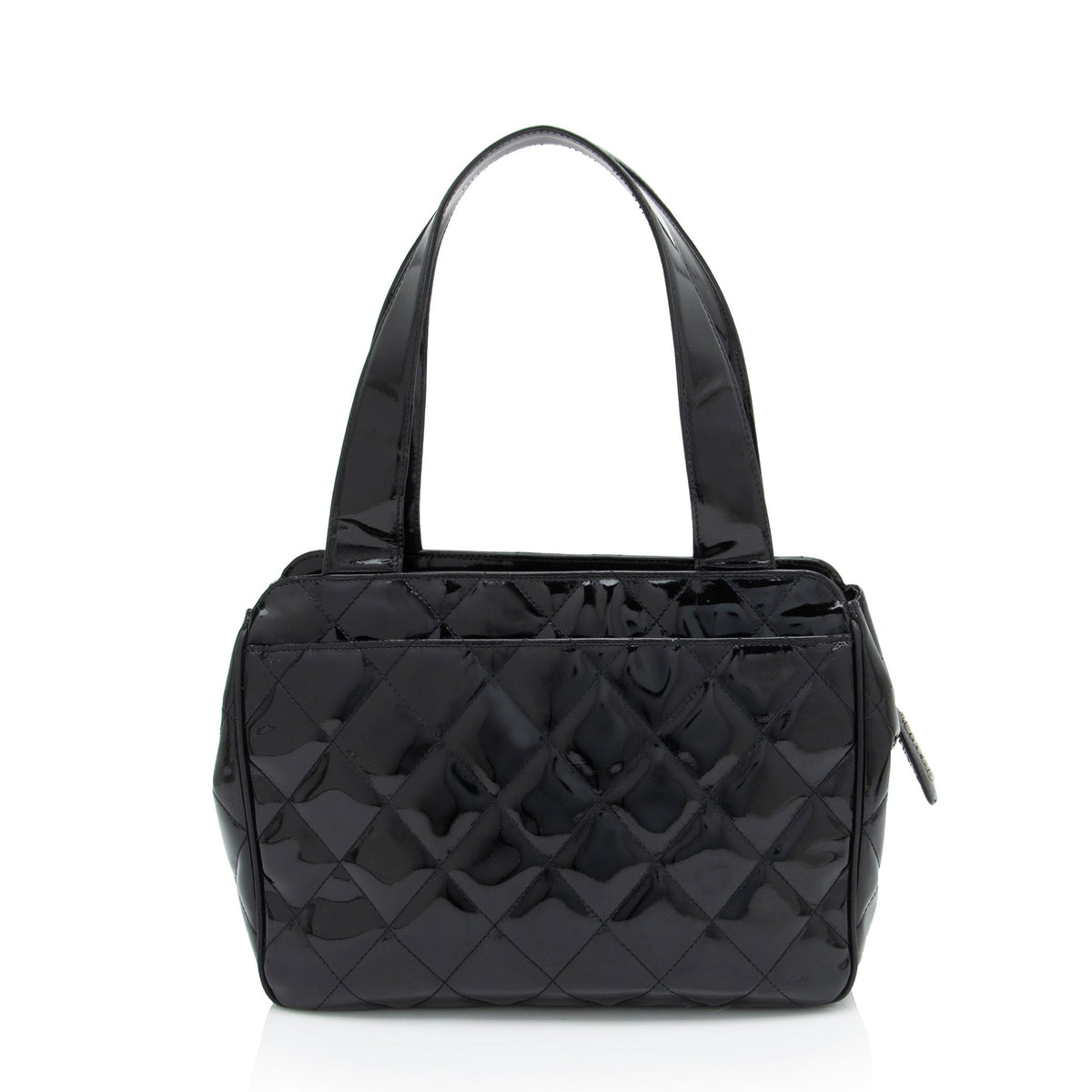 Chanel Patent Leather CC Bowling Bag (SHF-S9yHE9)