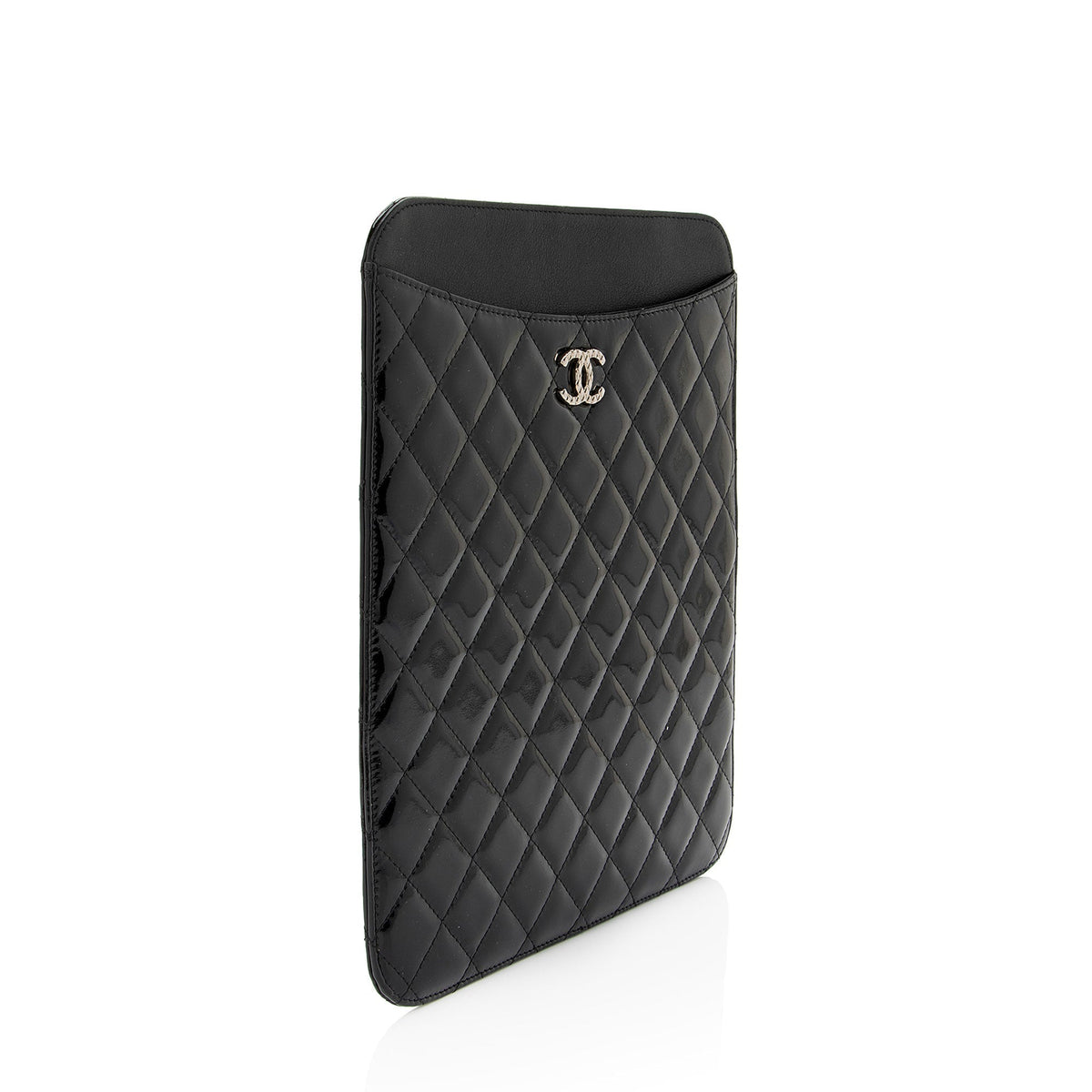 Chanel Patent Leather CC Brilliant iPad Case (SHF-erdd74) Handbag