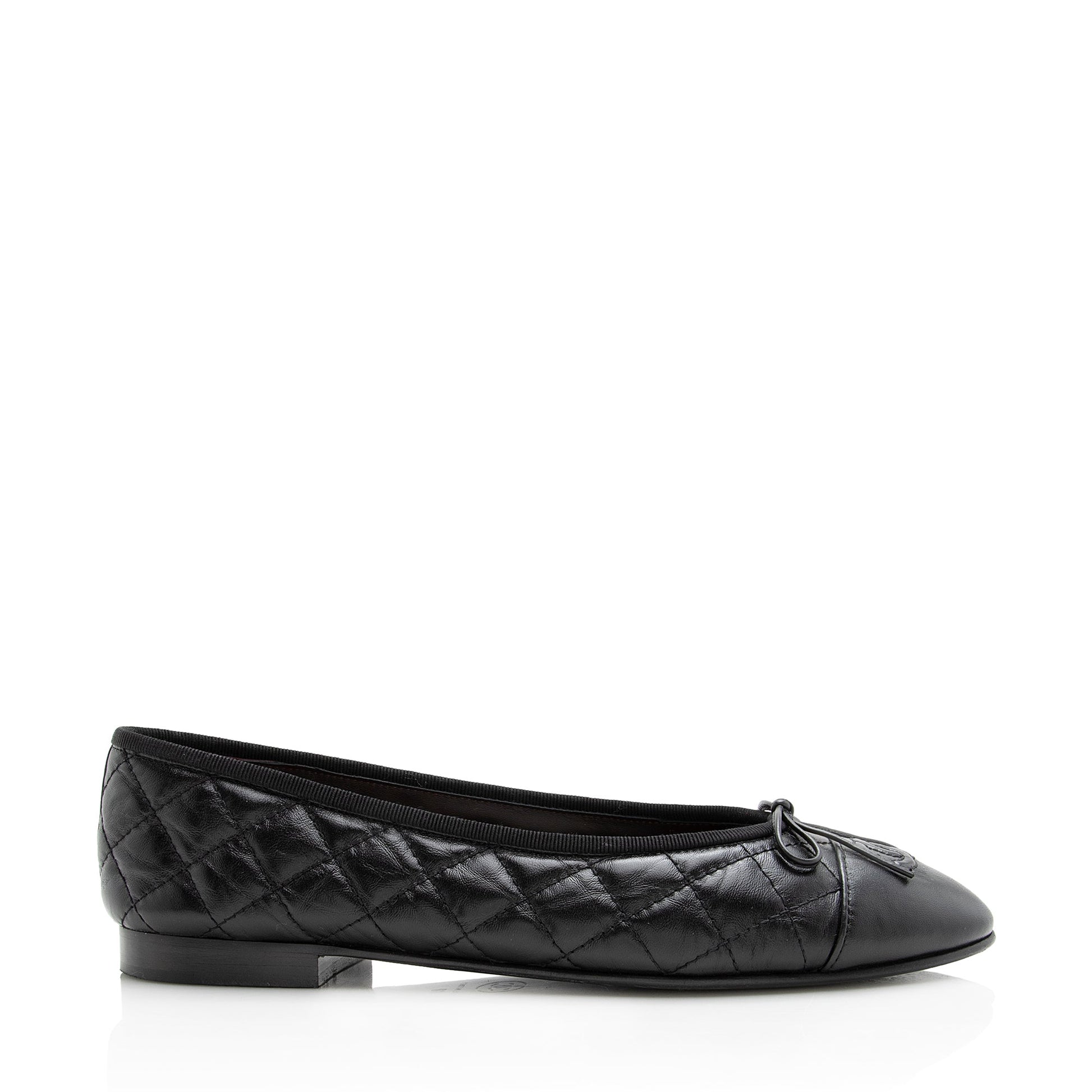 Chanel Quilted Calfskin Cap Toe Ballet Flats - Size 10 / 40 ( ) Handbag