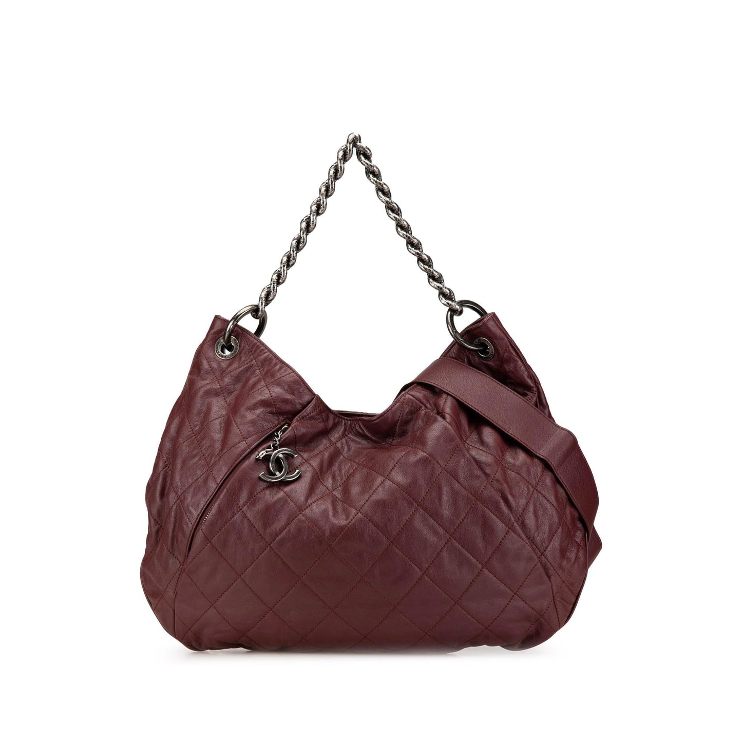 Chanel Quilted Calfskin Coco Pleats Hobo Shoulder Bag
