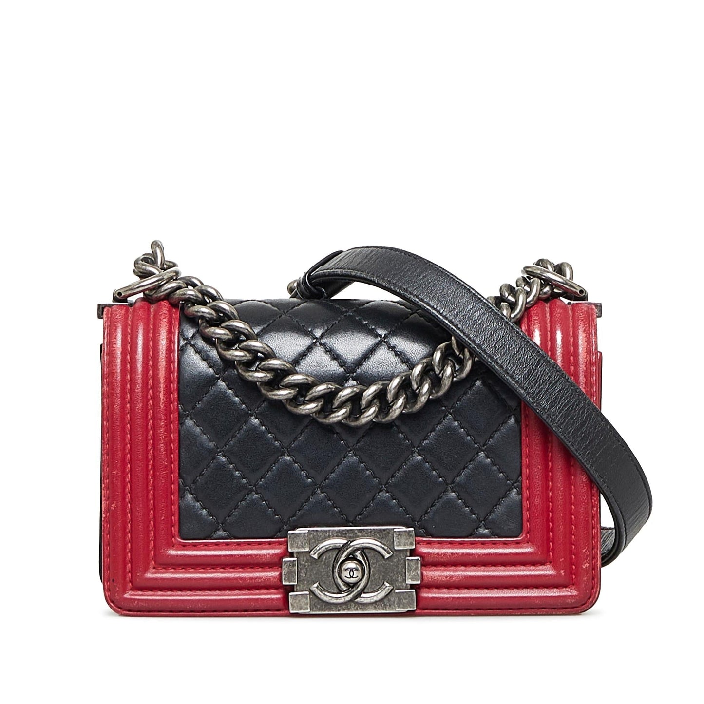 Chanel Small Bicolor Boy Shoulder Bag