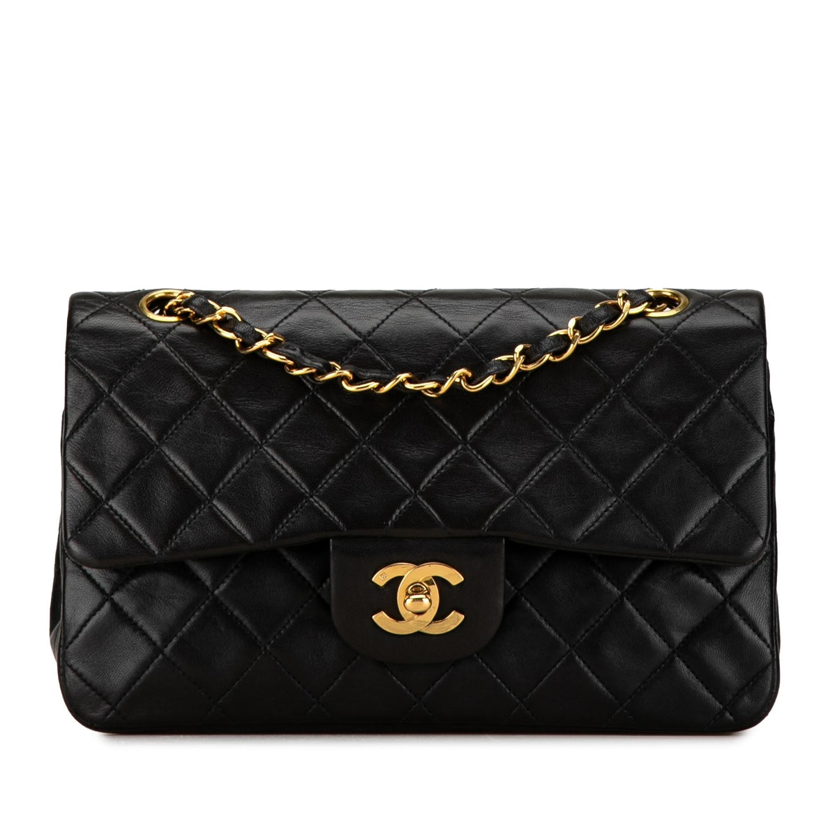 Chanel Small Classic Lambskin Double Flap (SHG-FgW8Qu) Shoulder Bag