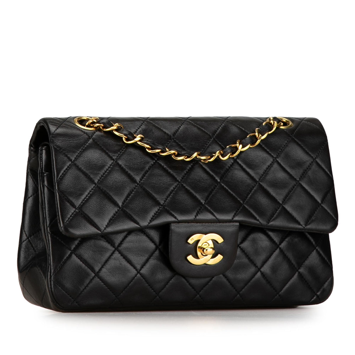 Chanel Small Classic Lambskin Double Flap (SHG-FgW8Qu) Shoulder Bag