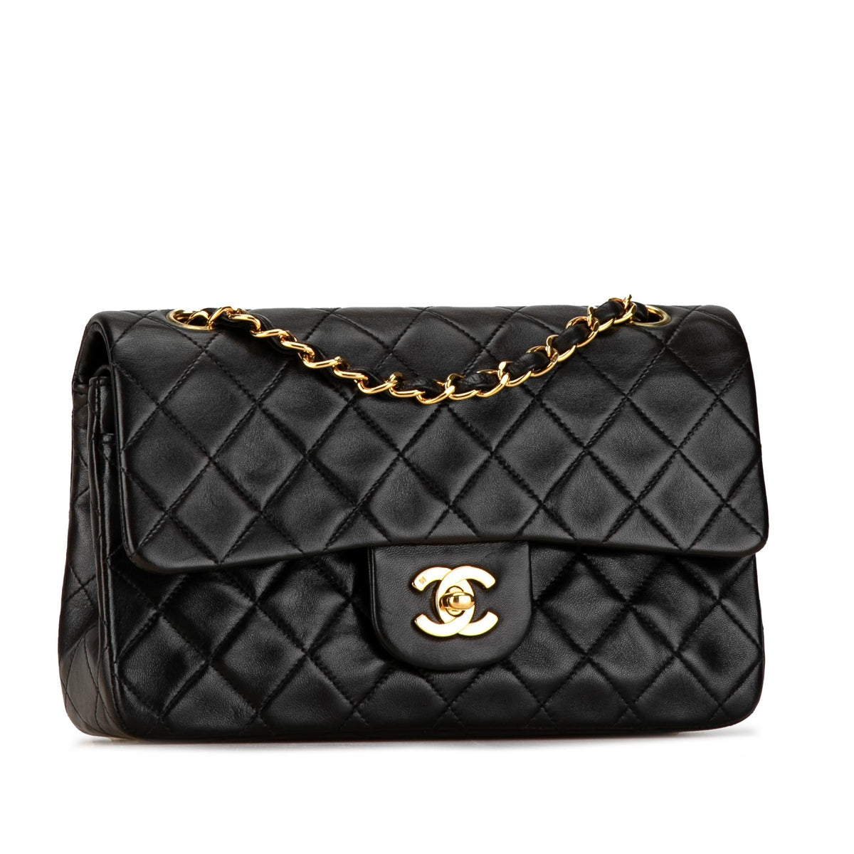 Chanel Small Classic Lambskin Double Flap (SHG-PD17B9) Shoulder Bag