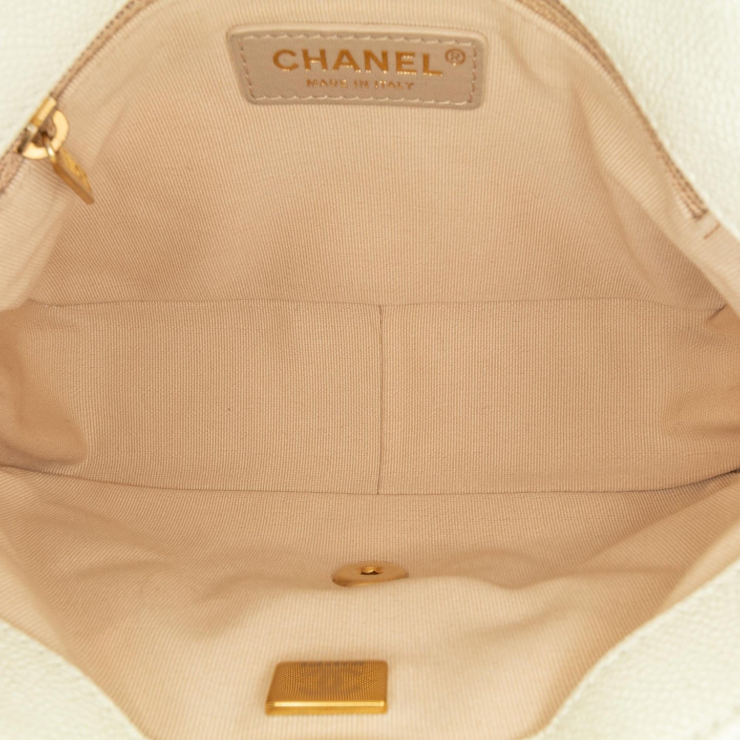 Chanel Small Quilted Caviar Chain Melody Flap Crossbody