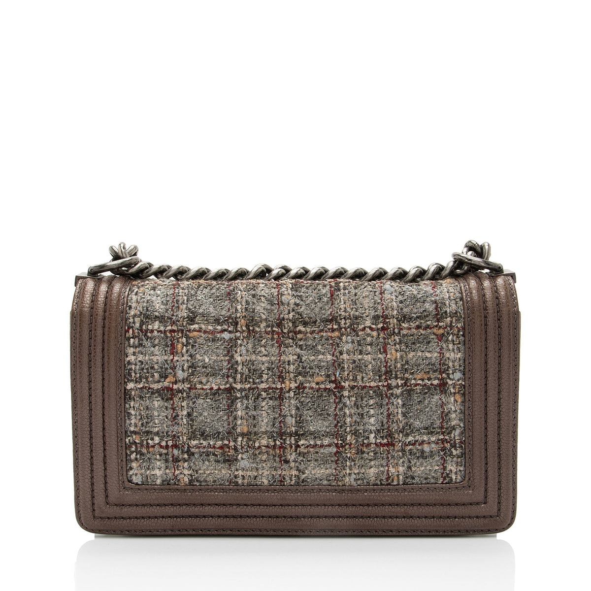 Chanel Tweed -Edinburgh Old Medium Boy Bag (SHF-PnHCww)