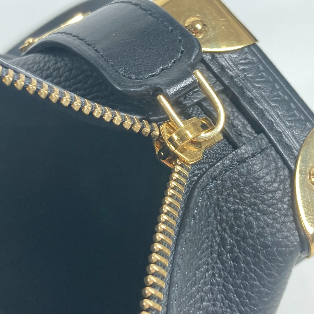 LOUIS VUITTON Handbag M23817 Leather , Grained Calf Leather black Clutch bag pouch Side Trunk PM Women
