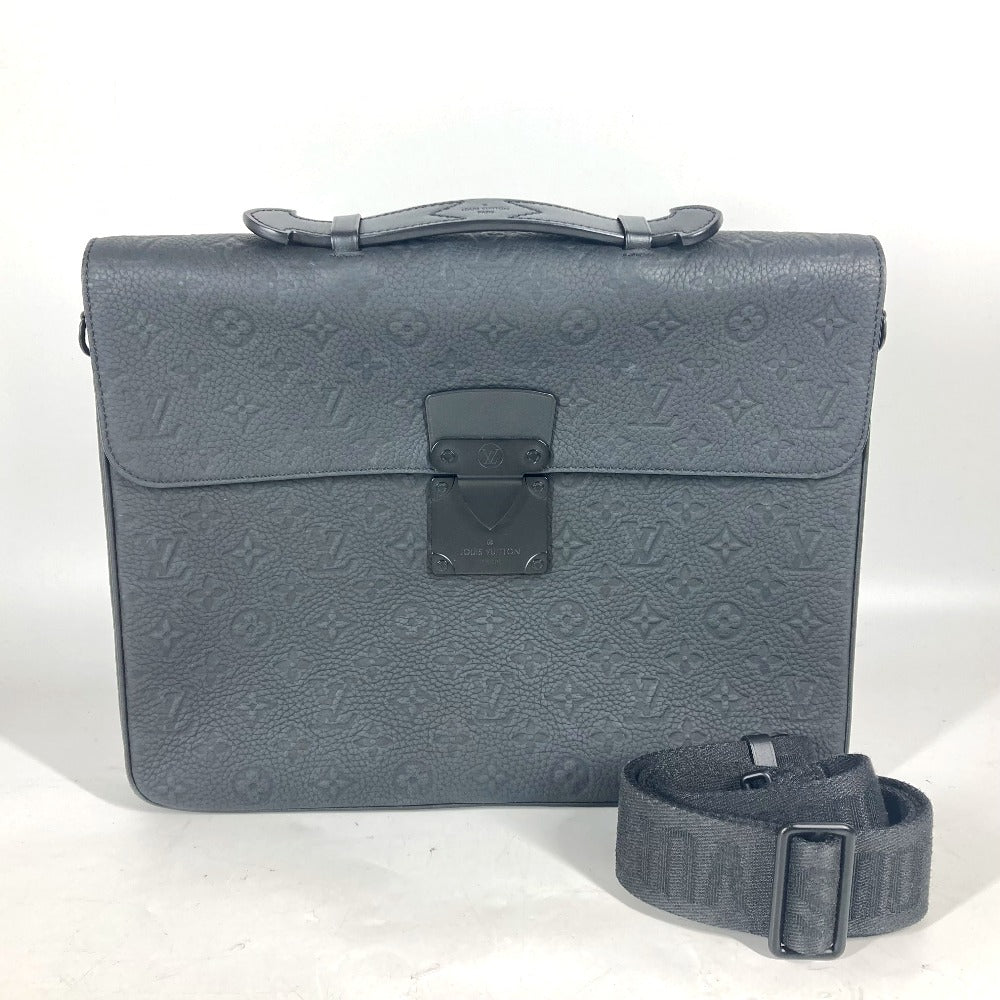 LOUIS VUITTON Handbag M20835 Taurillon Clemence Leather black Monogram Taurillon Clemence S-Lock Briefcase mens