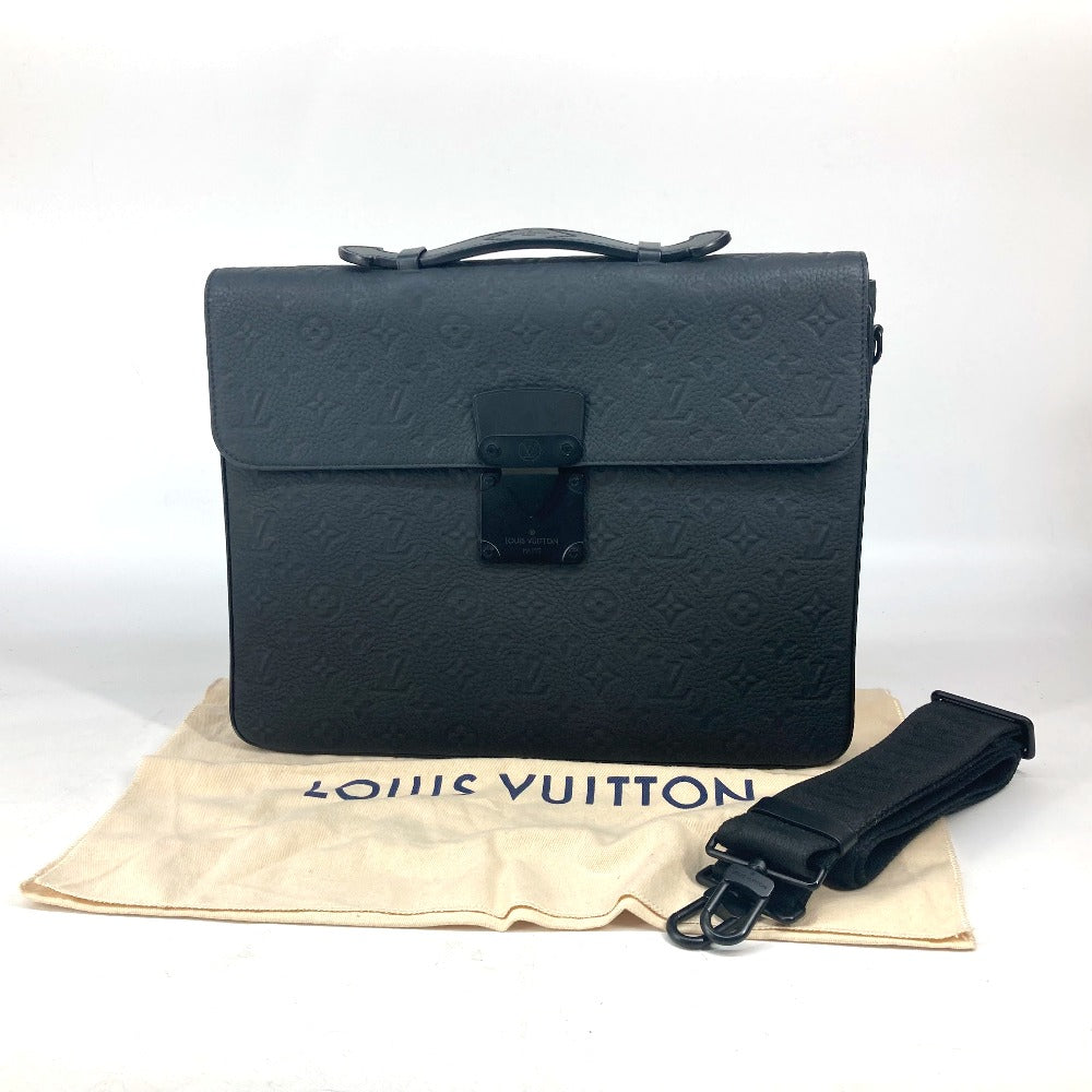 LOUIS VUITTON Handbag M20835 Taurillon Clemence Leather black Monogram Taurillon Clemence S-Lock Briefcase mens