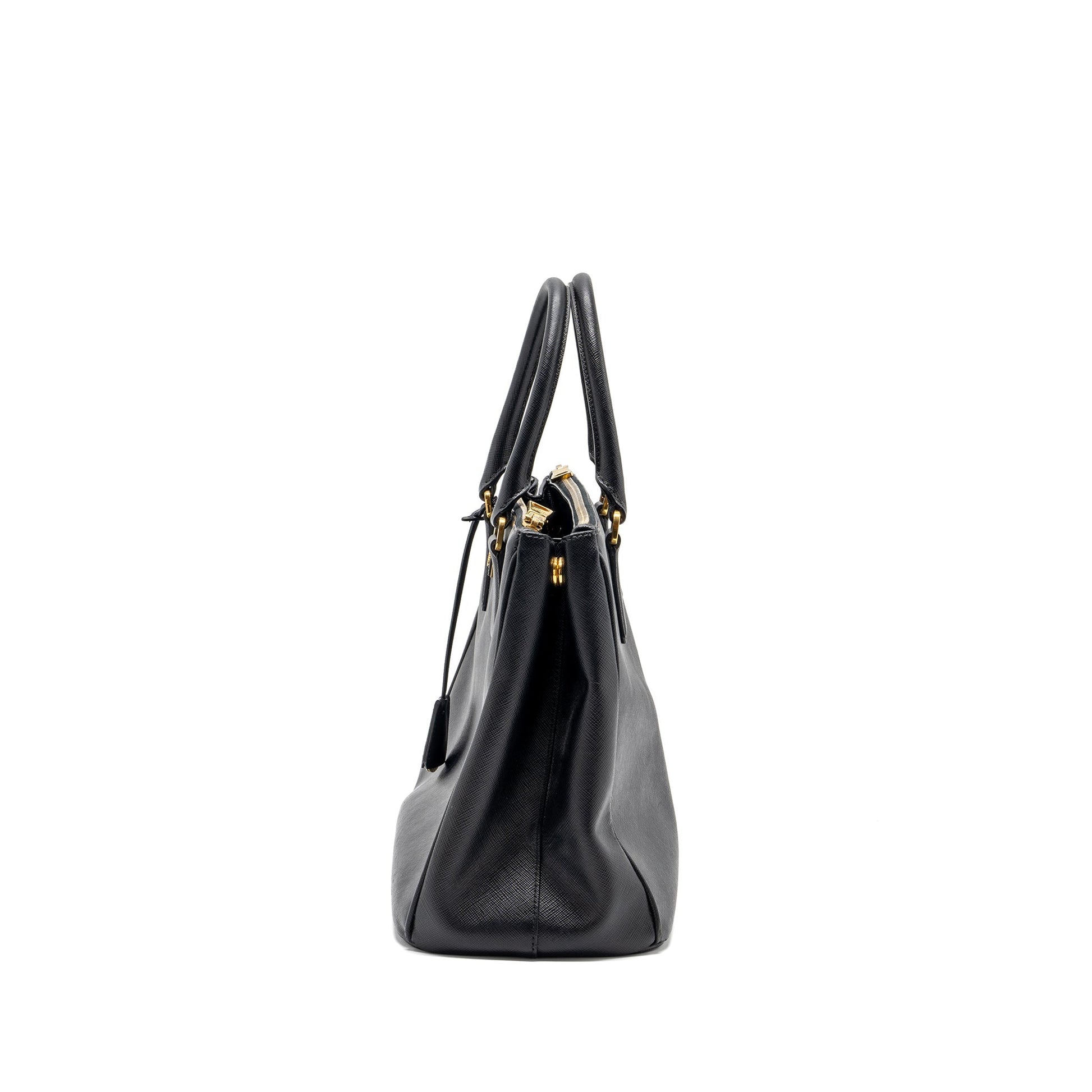 Prada Saffiano Tote Purse Calfskin Black - Style 2