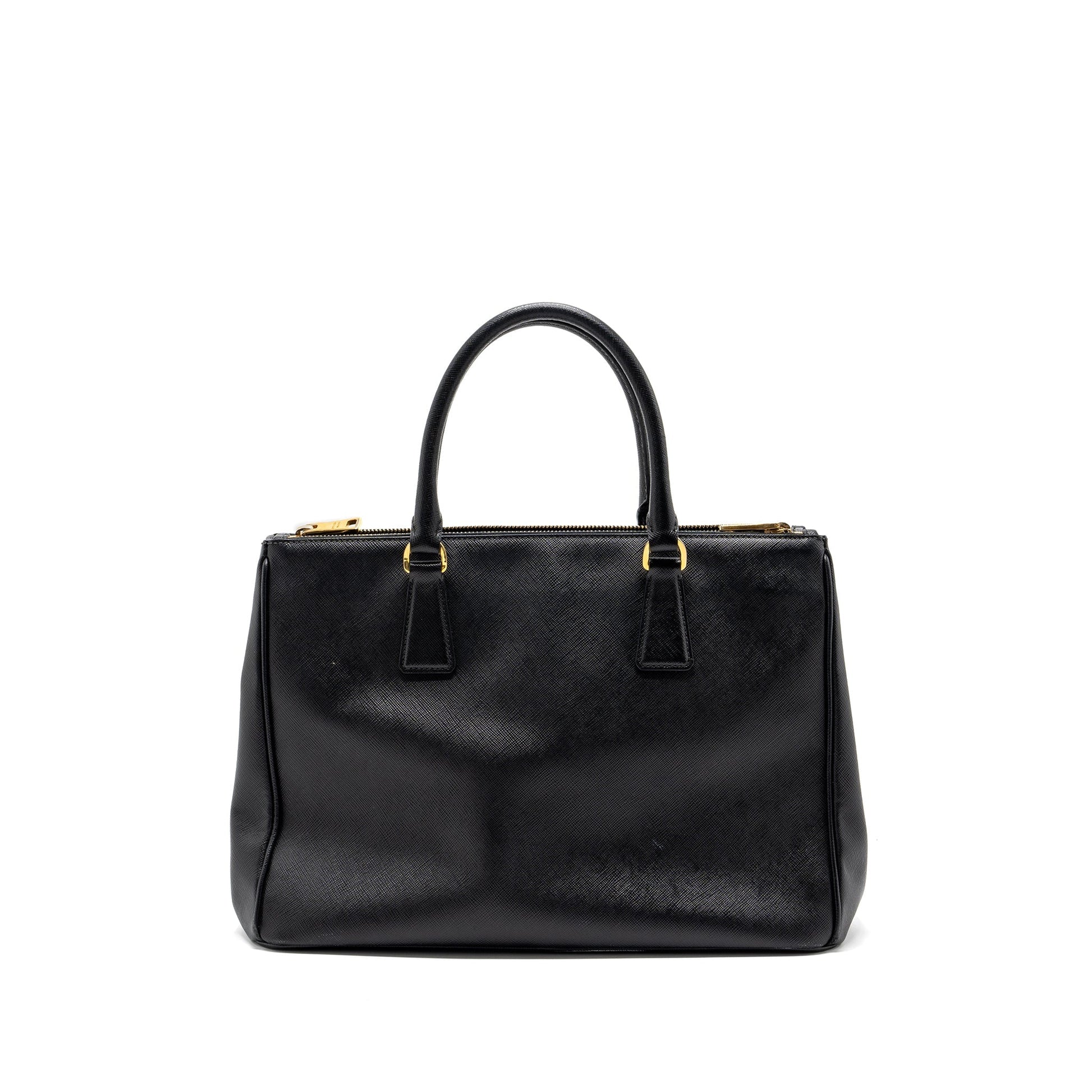 Prada Saffiano Tote Purse Calfskin Black - Style 2