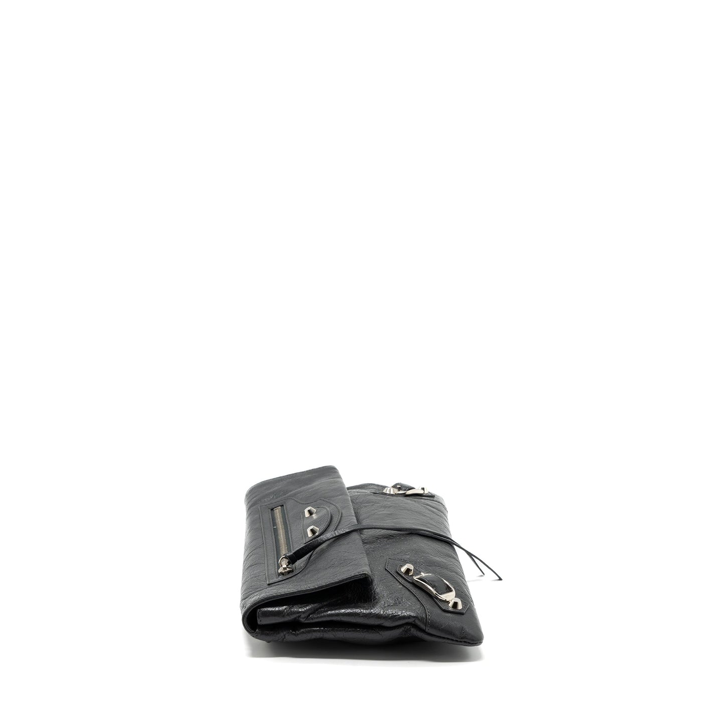 Balenciaga City Fold Clutch/ Mini Purse Dark Grey