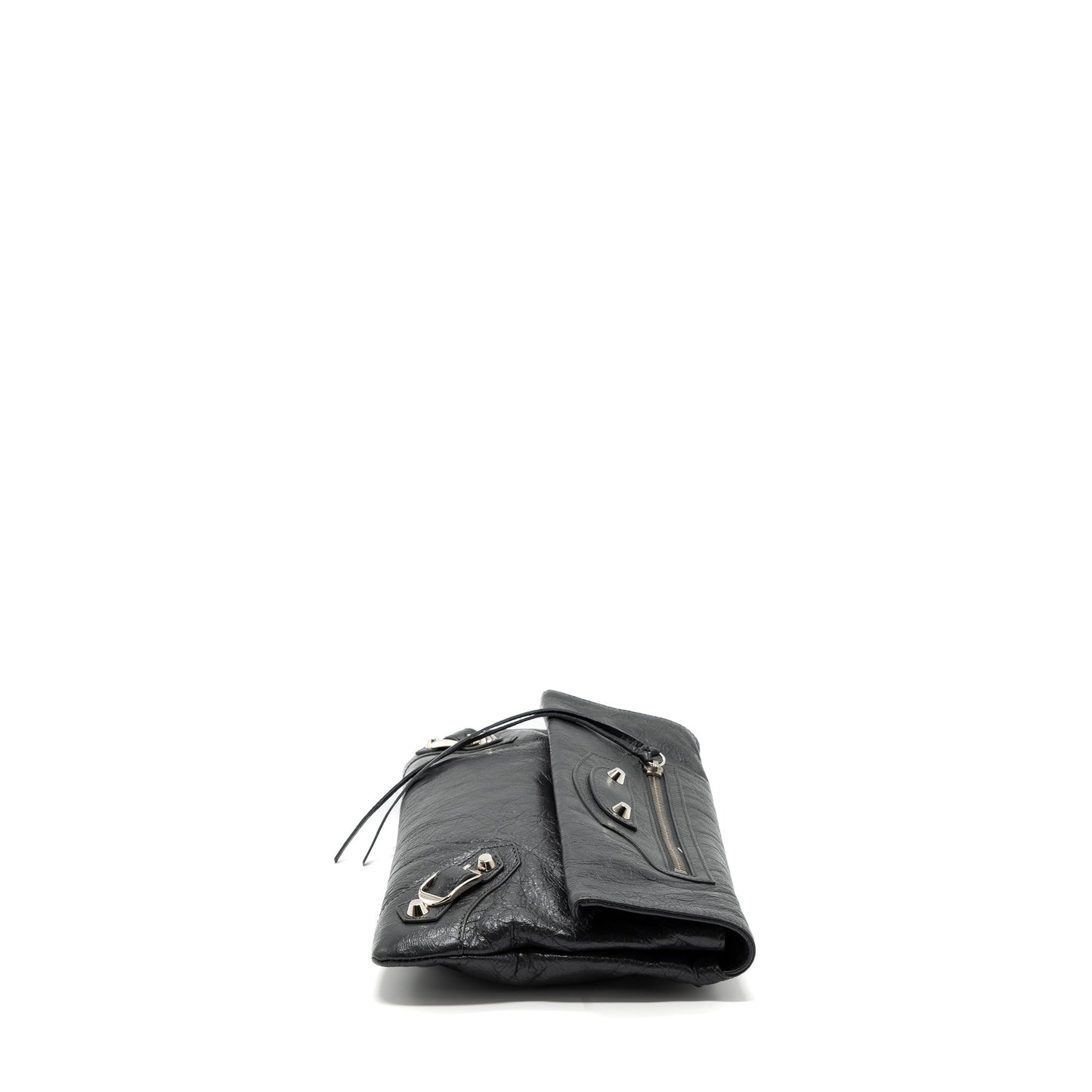 Balenciaga City Fold Clutch/ Mini Purse Dark Grey