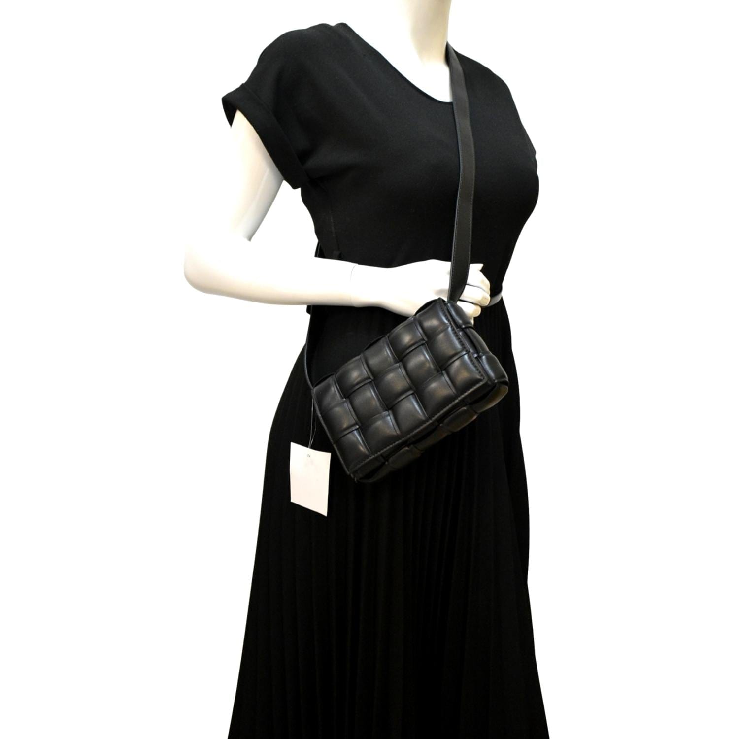 BOTTEGA VENETA Padded Cassette Leather Crossbody Bag Black
