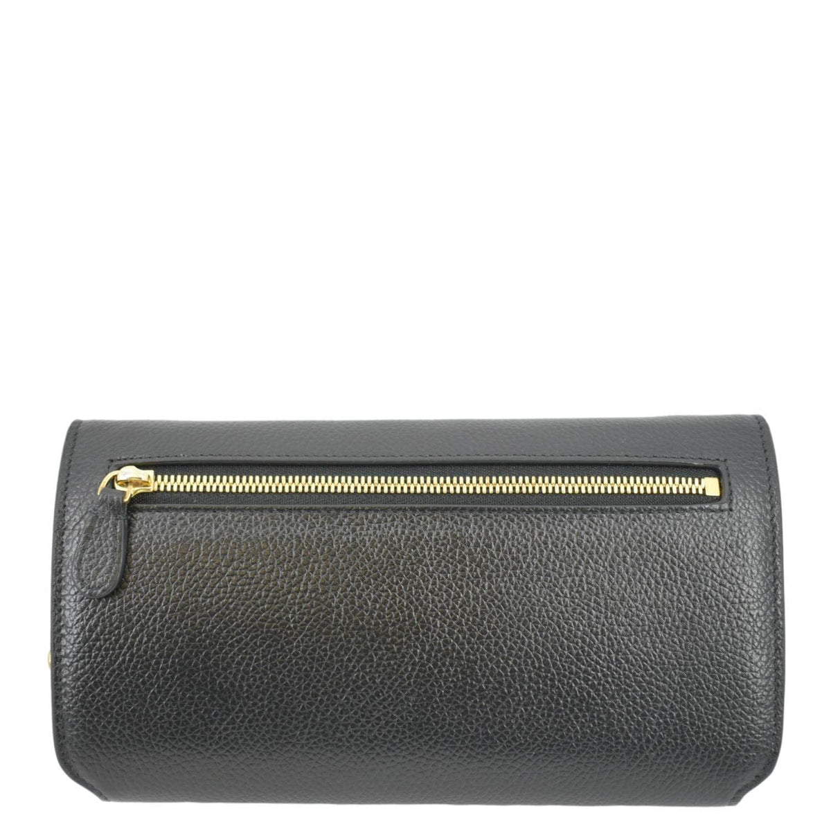 BALENCIAGA Wallet on Chain Leather Shoulder Bag Black