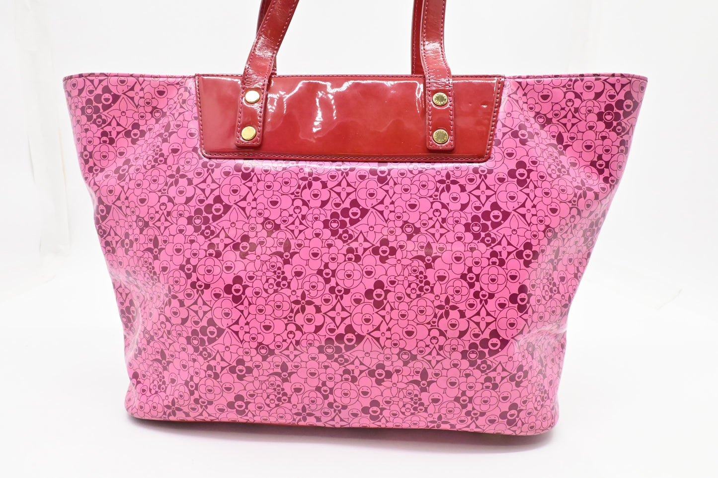 Louis Vuitton x Takashi Murakami Cosmic Blossom Tote in Pink Vinyl