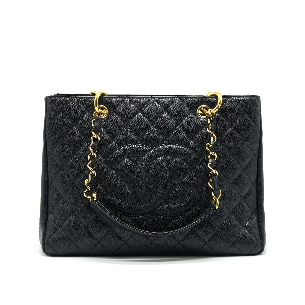 CHANEL CAVIAR GRAND SHOPPING TOTE GST BLACK
