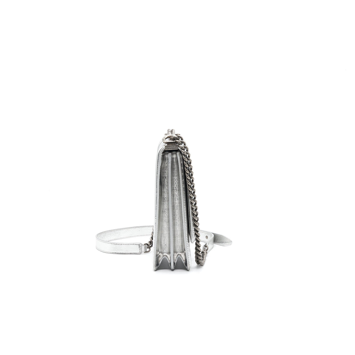 Chanel Boy Chanel Leboy Silver with Ruthenium Hardware Handbag