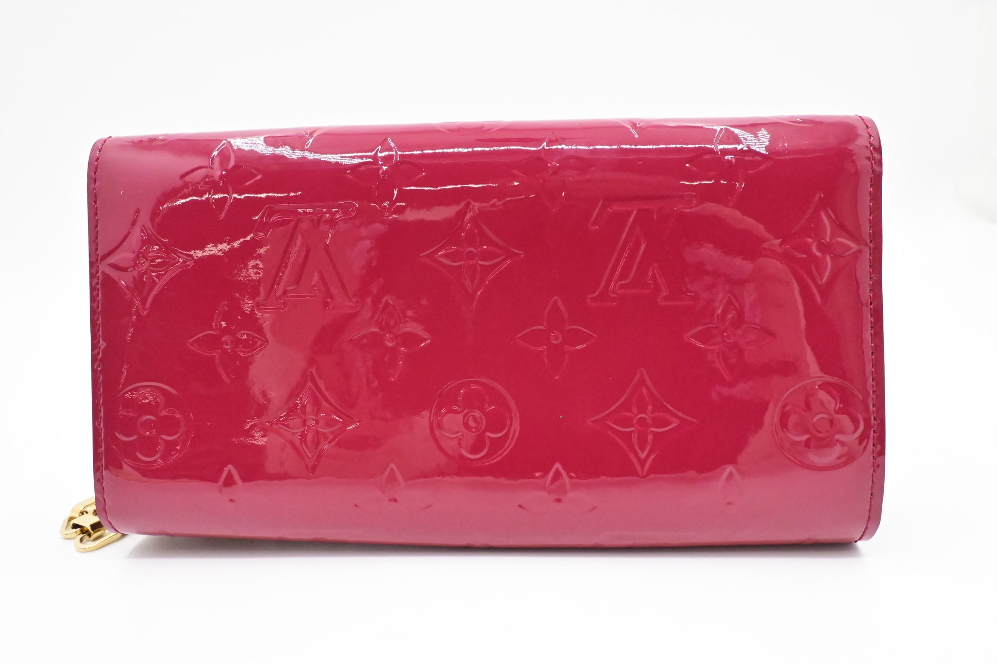 Louis Vuitton Wallet on Chain in Rose Pop Vernis Leather