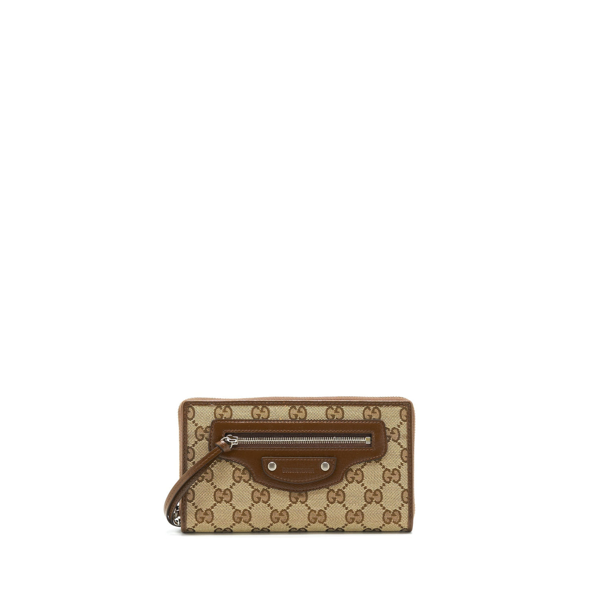 Gucci x Balenciaga Brown 2021 Classic Zip Long Wallet