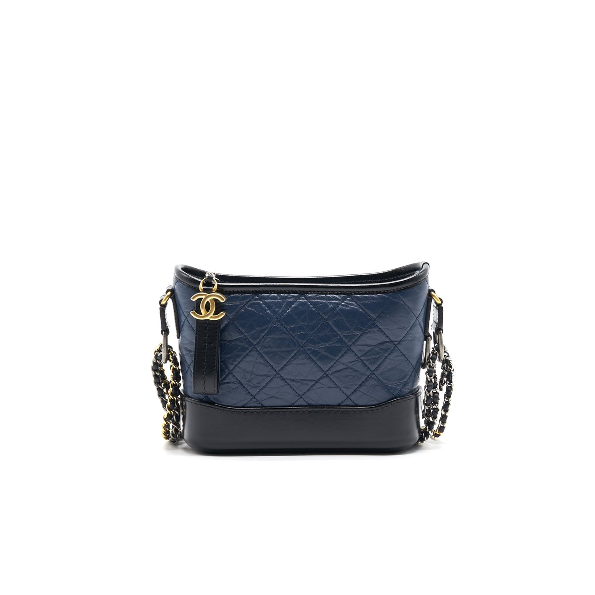 CHANEL SMALL GABRIELLE HOBO BAG NAVY/ BLACK