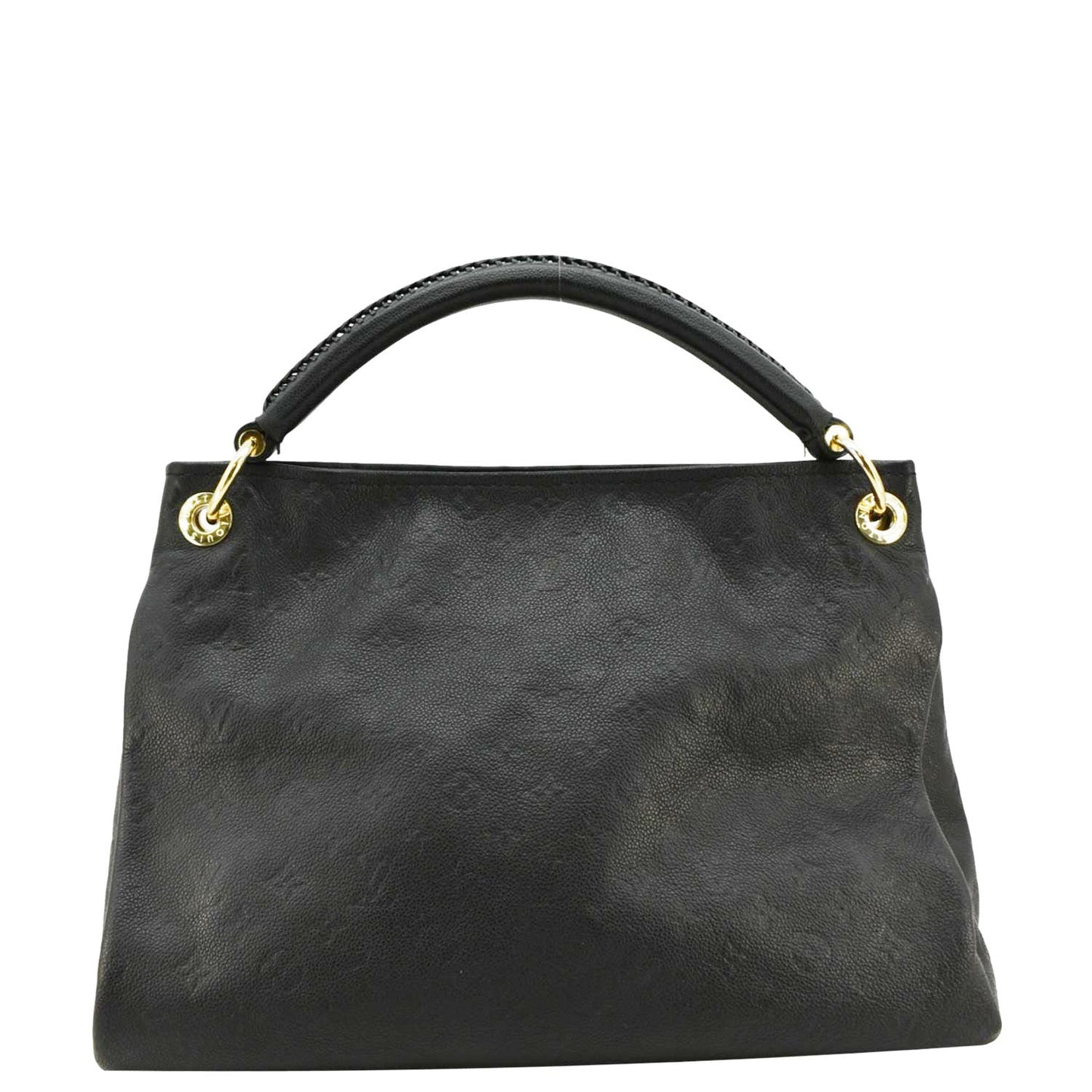 LOUIS VUITTON Artsy MM Monogram Empreinte Leather Shoulder Bag Black