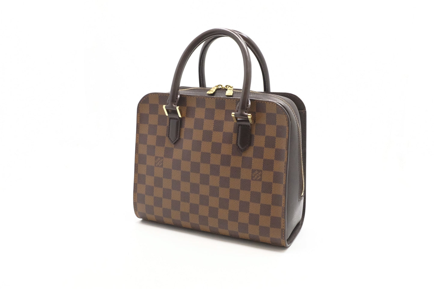 Louis Vuitton Triana Handbag in Damier Ebene Canvas