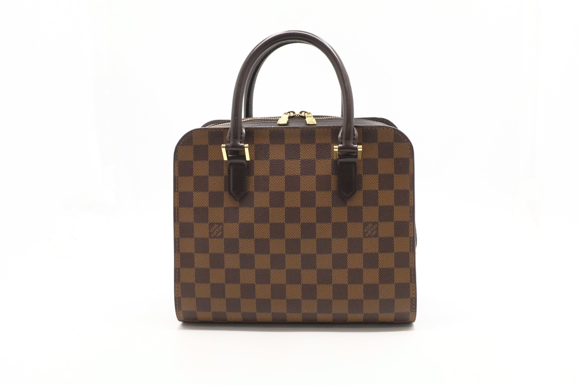 Louis Vuitton Triana Handbag in Damier Ebene Canvas