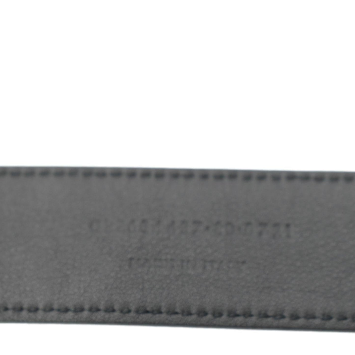 SAINT LAURENT Monogram Leather Belt Black