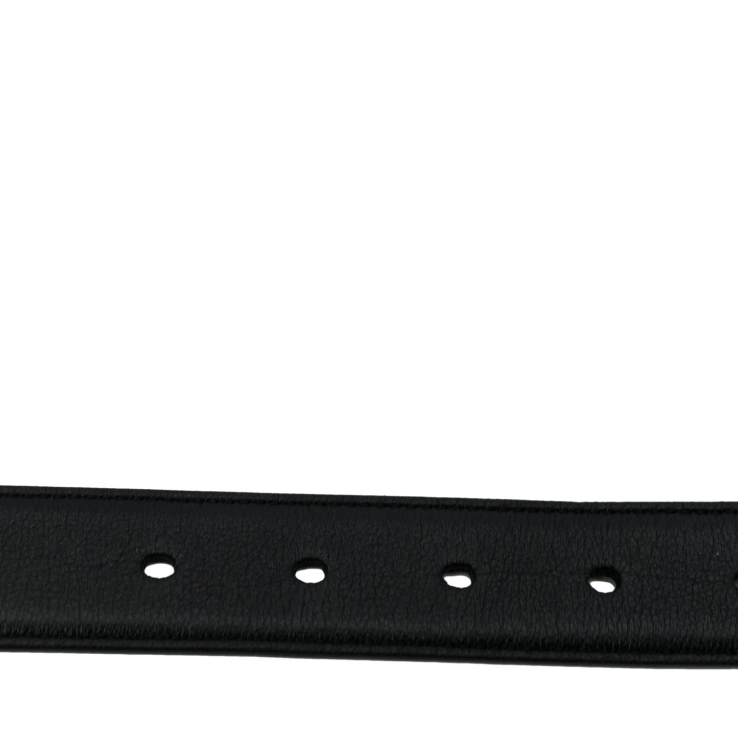 SAINT LAURENT Monogram Leather Belt Black