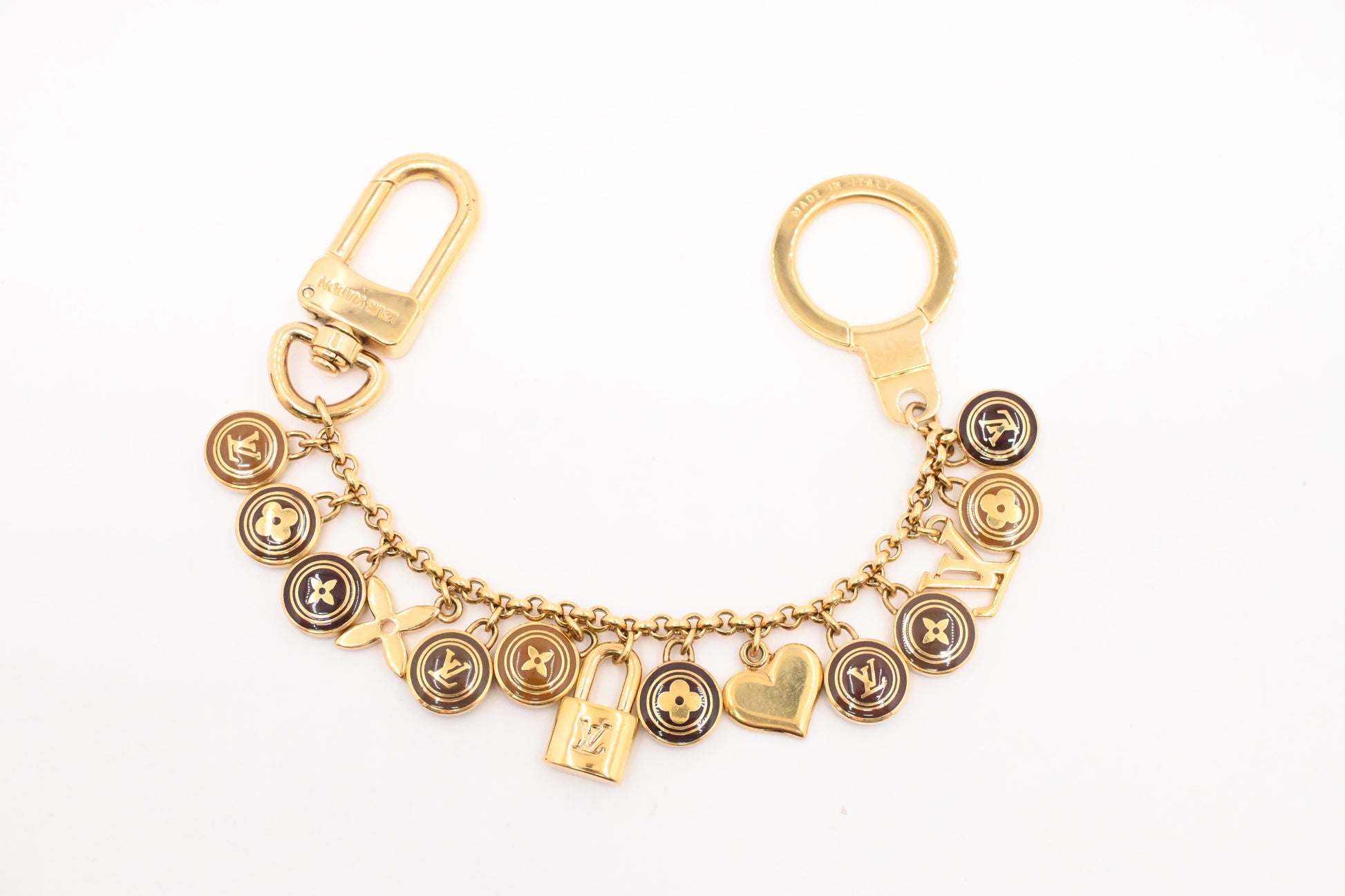 Louis Vuitton Porte Cles Chaines Brown Pastilles Bag Charm