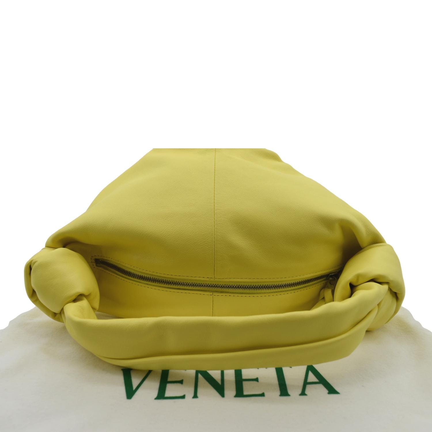 BOTTEGA VENETA Double Knot Leather Mini Tote Bag Kiwi