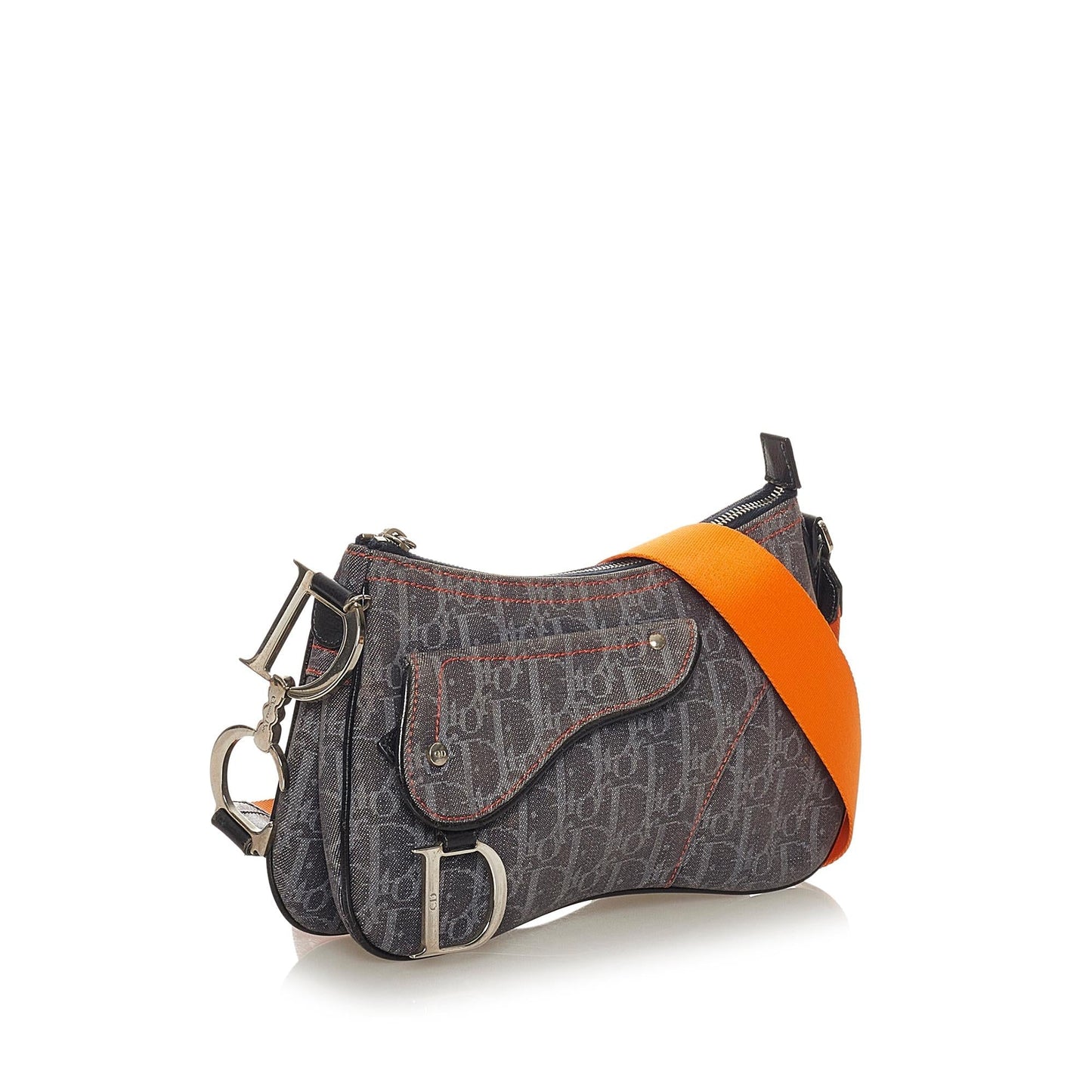 Dior Oblique Canvas Saddle Crossbody Bag (SHG-27571)