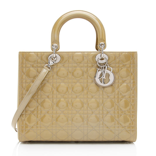 Dior Patent Leather Dior Large Tote (SHF-XrH1n0)