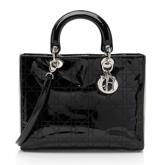 Dior Patent Leather Dior Large Tote