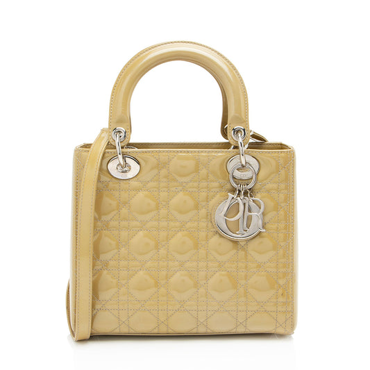 Dior Patent Leather Medium Tote Bag