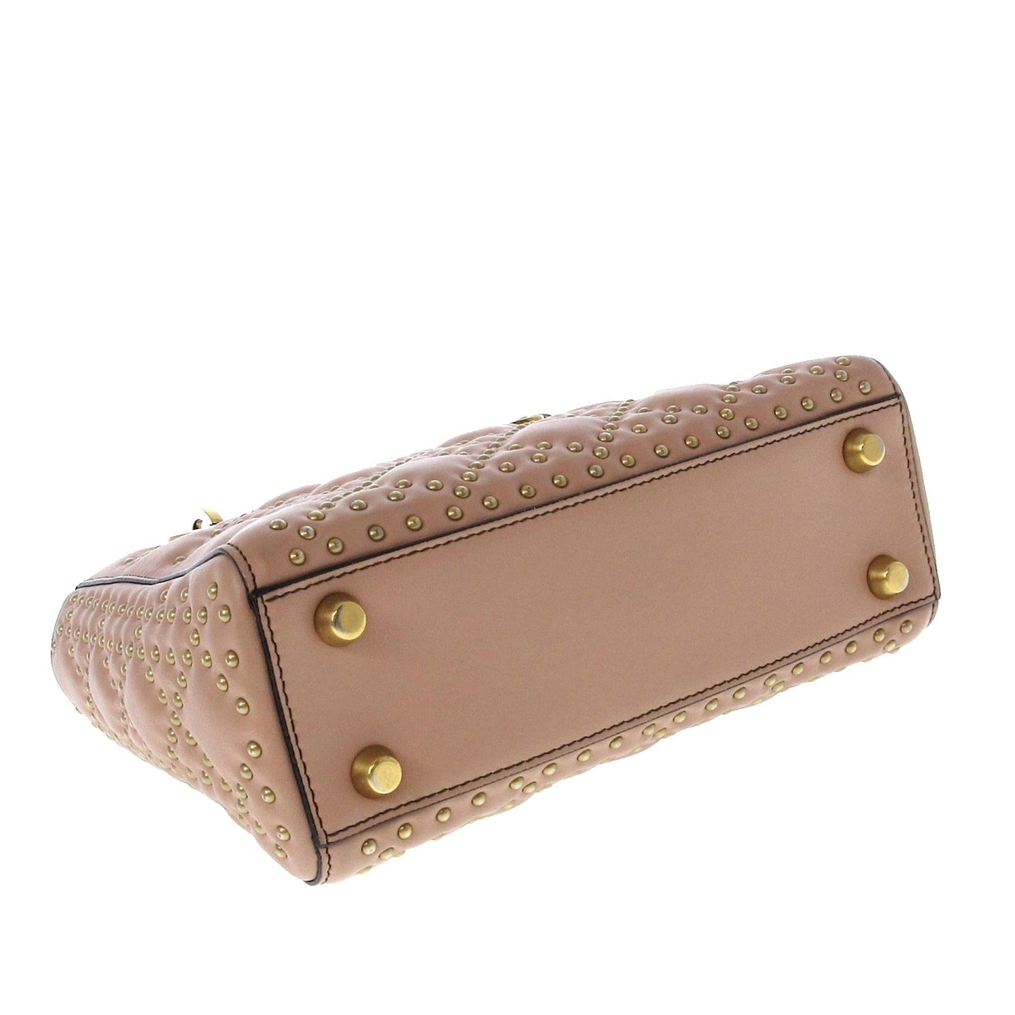 Dior Small Cannage Supple Dior Studded Leather Satchel (SHG-AKuaqA)