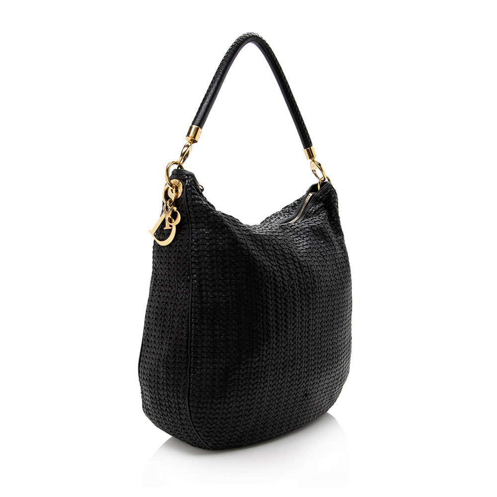 Dior Woven Leather Soft Hobo (SHF-17157)