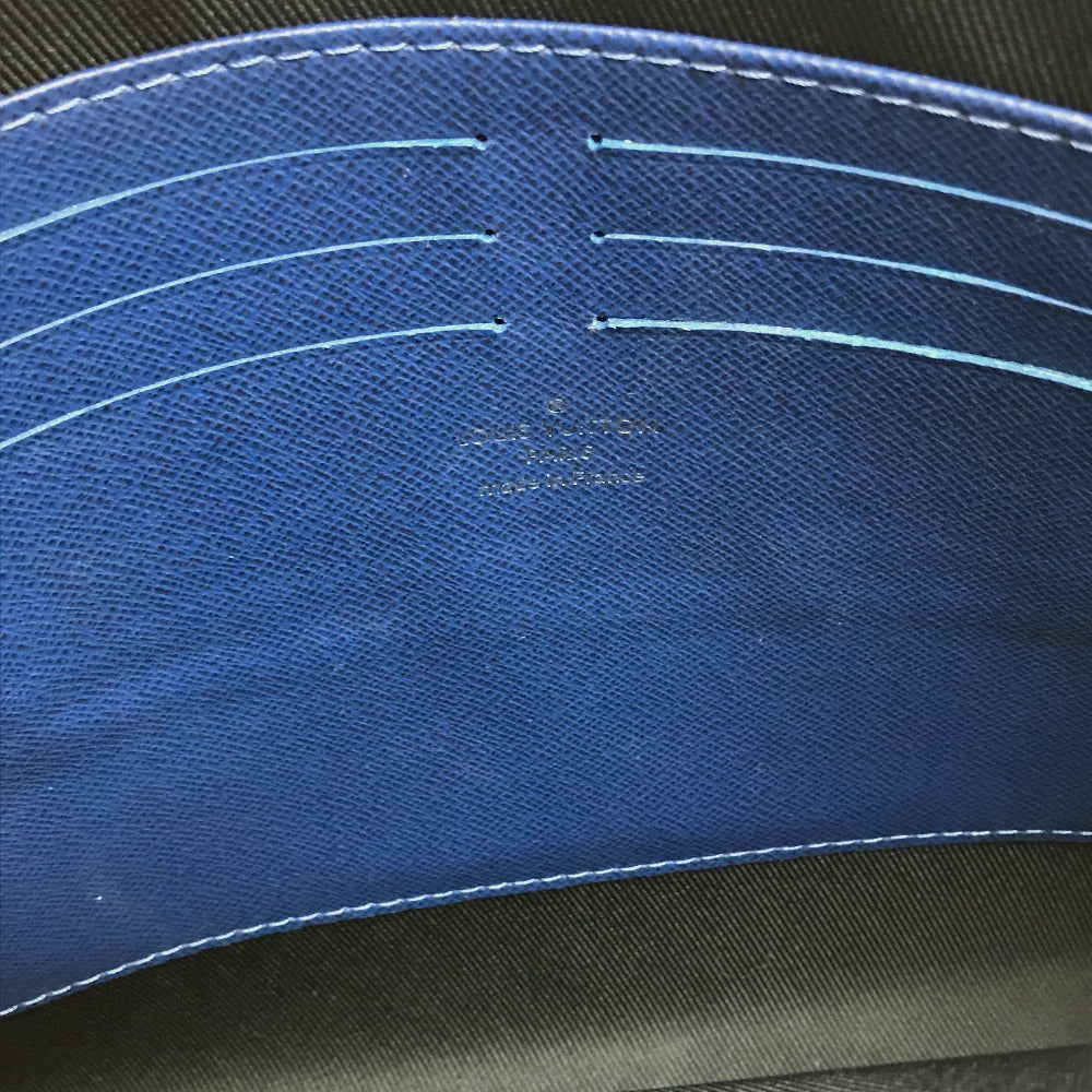 LOUIS VUITTON business bag M30399 Taiga Leather blue Taiga Pochette Voyage MM mens