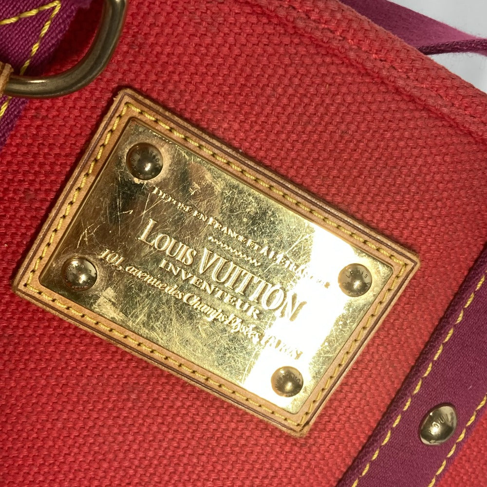LOUIS VUITTON Handbag M40037 canvas Red Antigua Hippo PM Women