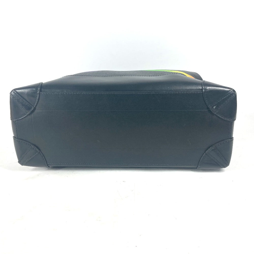 LOUIS VUITTON Handbag M30339 Taiga Leather black Taiga rainbow Steamer PM mens