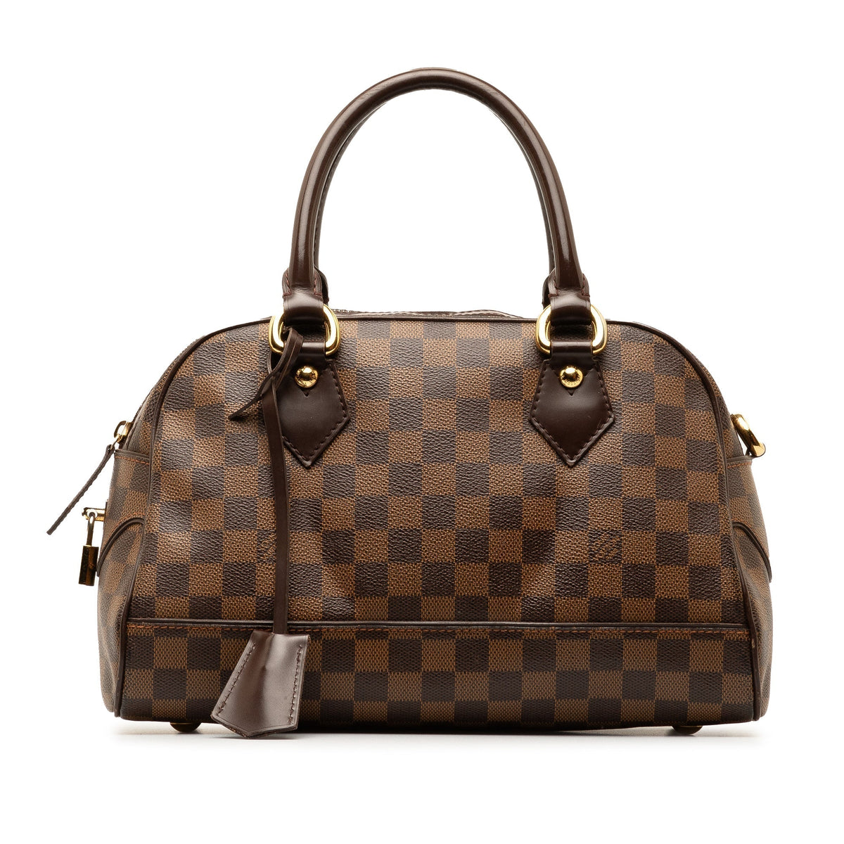 Brown Louis Vuitton Damier Ebene Duomo HandBag