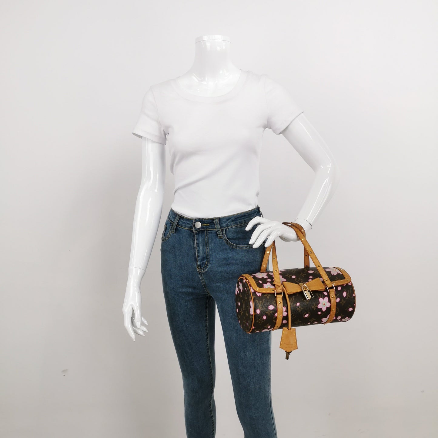 Louis Vuitton x Takashi Murakami Papillon 28 Cherry Blossom Monogram Handbag