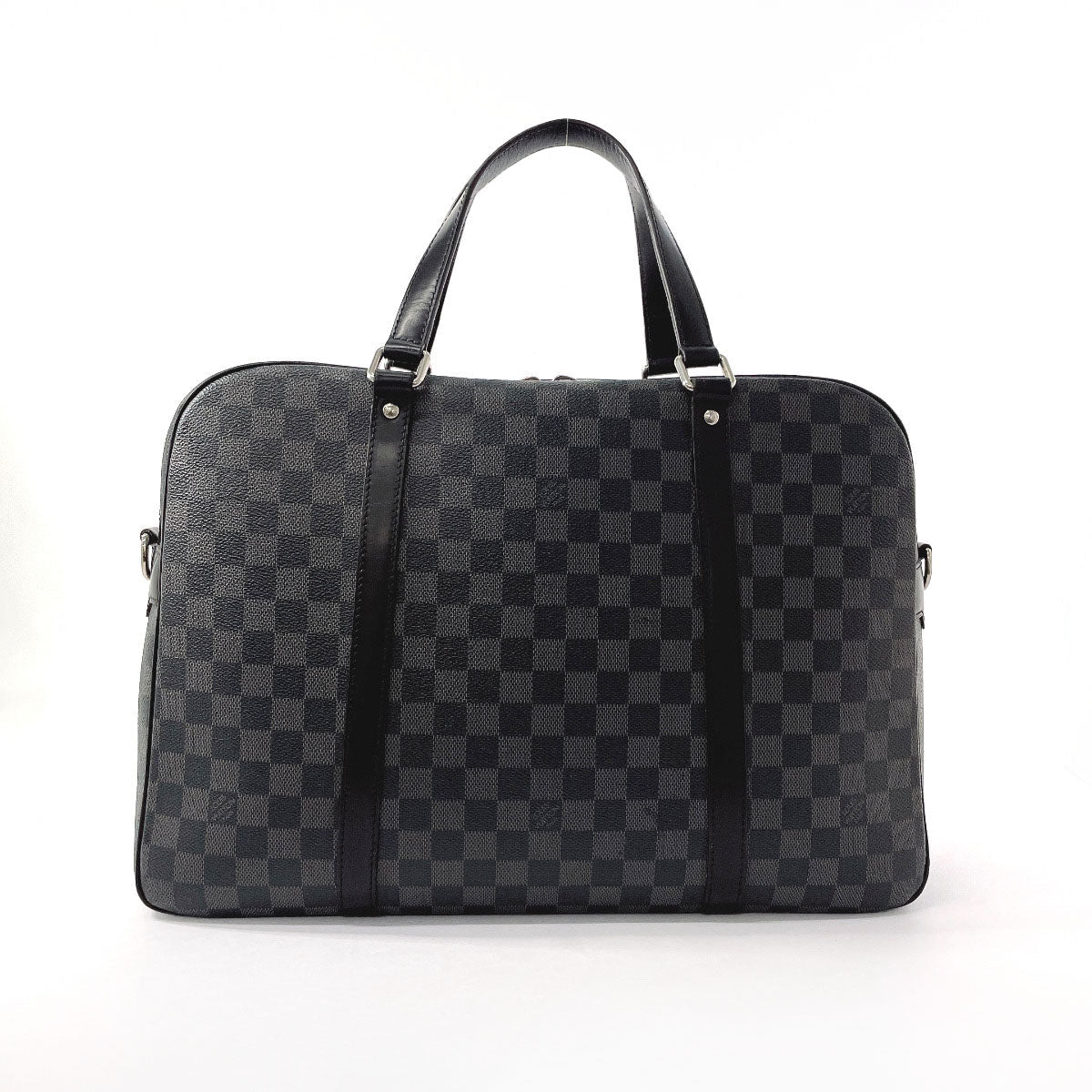 LOUIS VUITTON Business bag N48118 Damier Grafitte black Yone mens