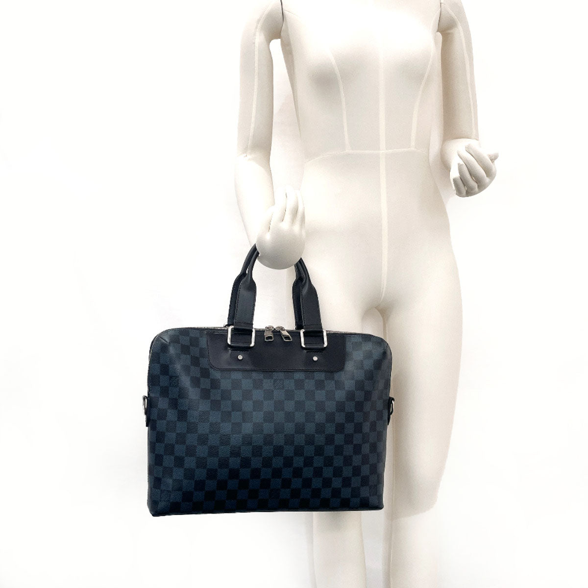 LOUIS VUITTON Business bag N42241 Damier Cobalt black 2WAY Porto Documents Jules mens