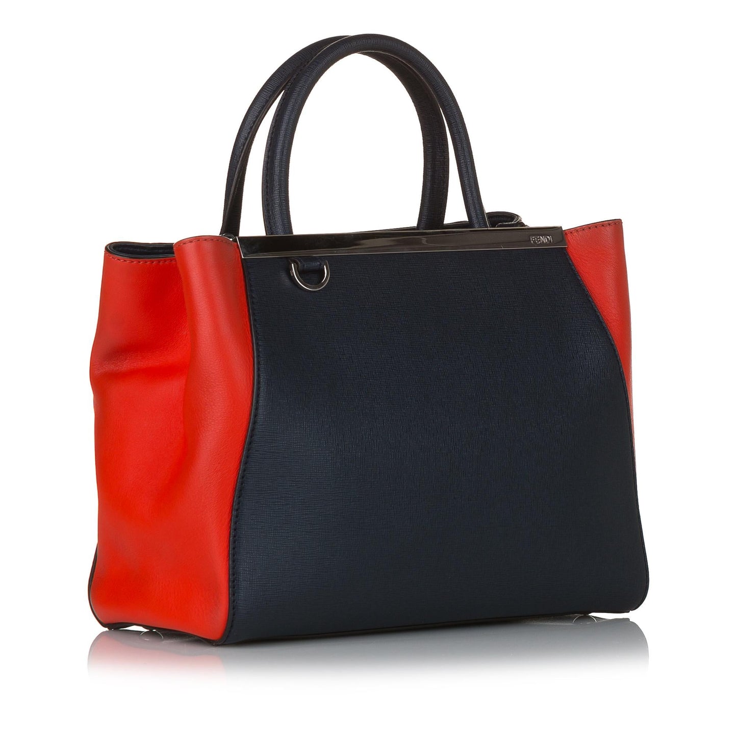 Fendi Bicolor 2Jours Leather Satchel (32744)
