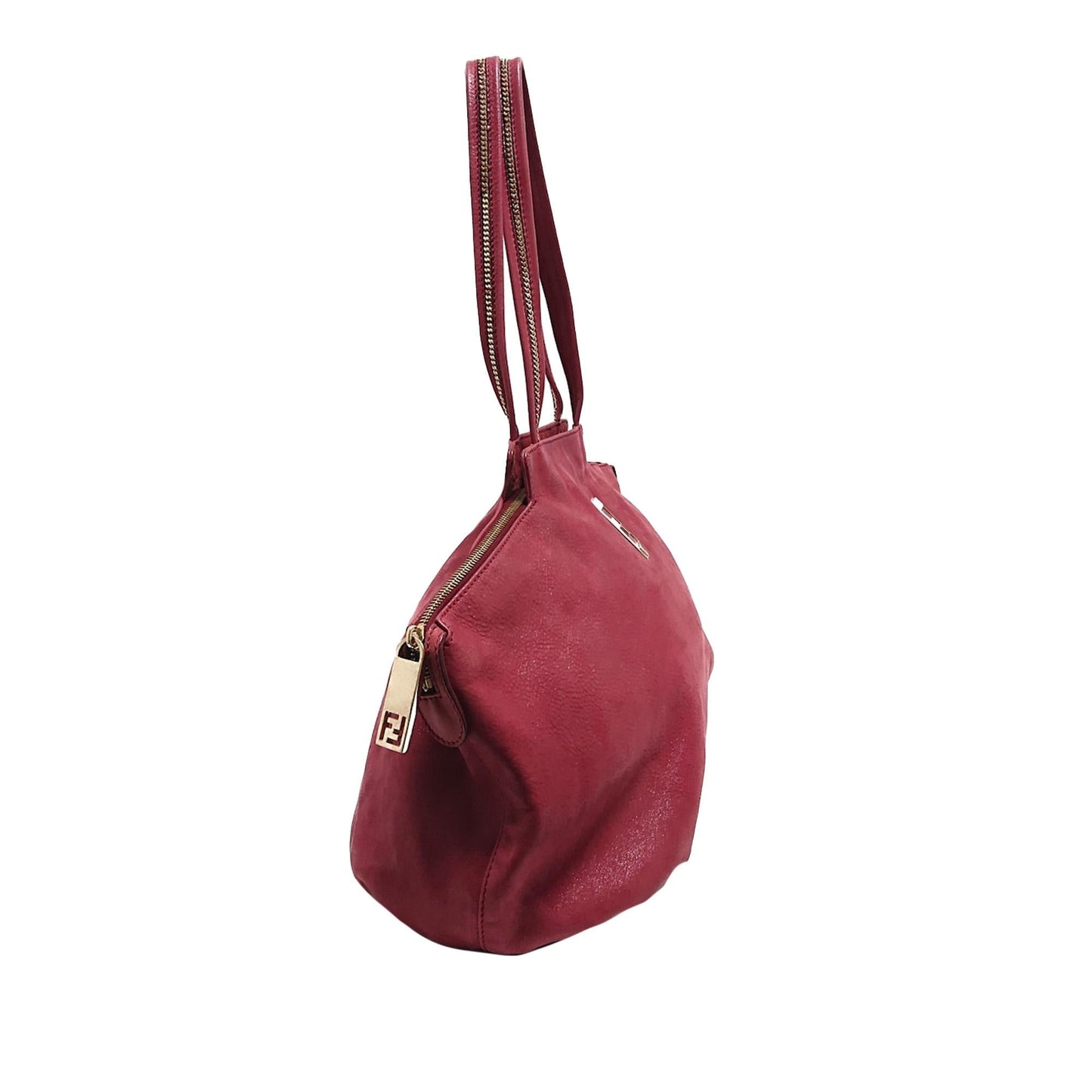Fendi Chains Leather Tote Bag (36421)